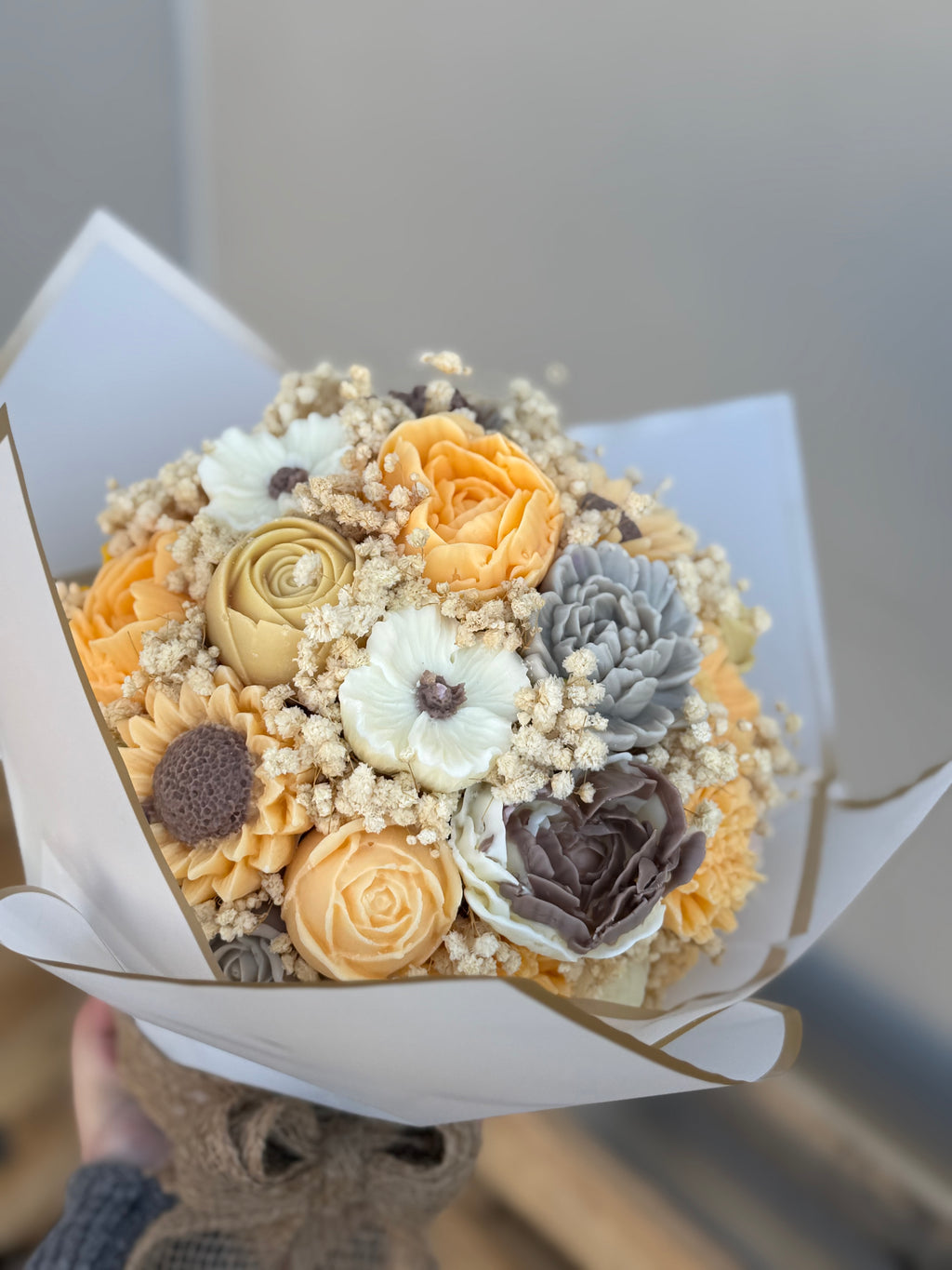 Bouquet parfumé en cire
