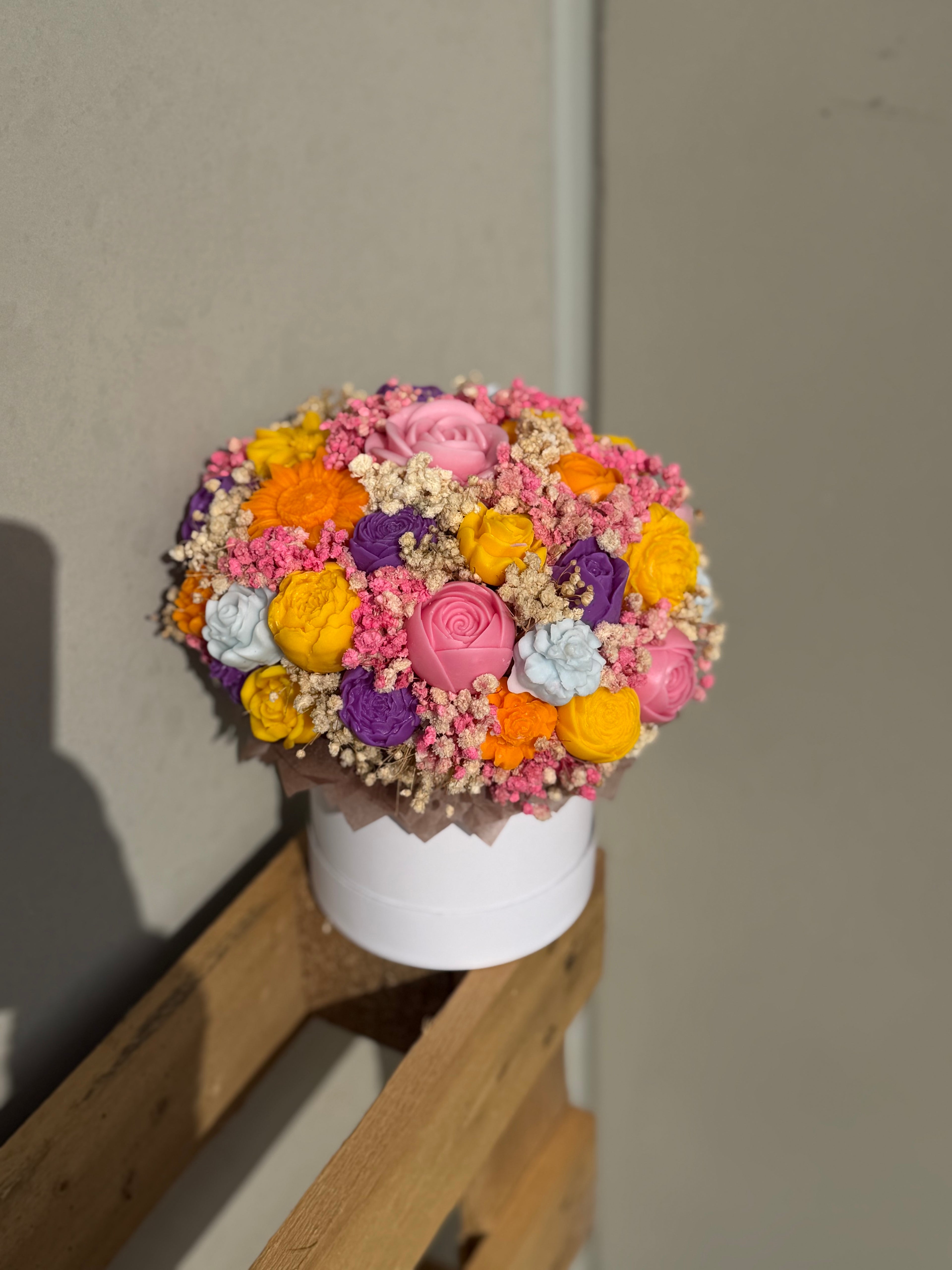 Bouquet parfumé en cire
