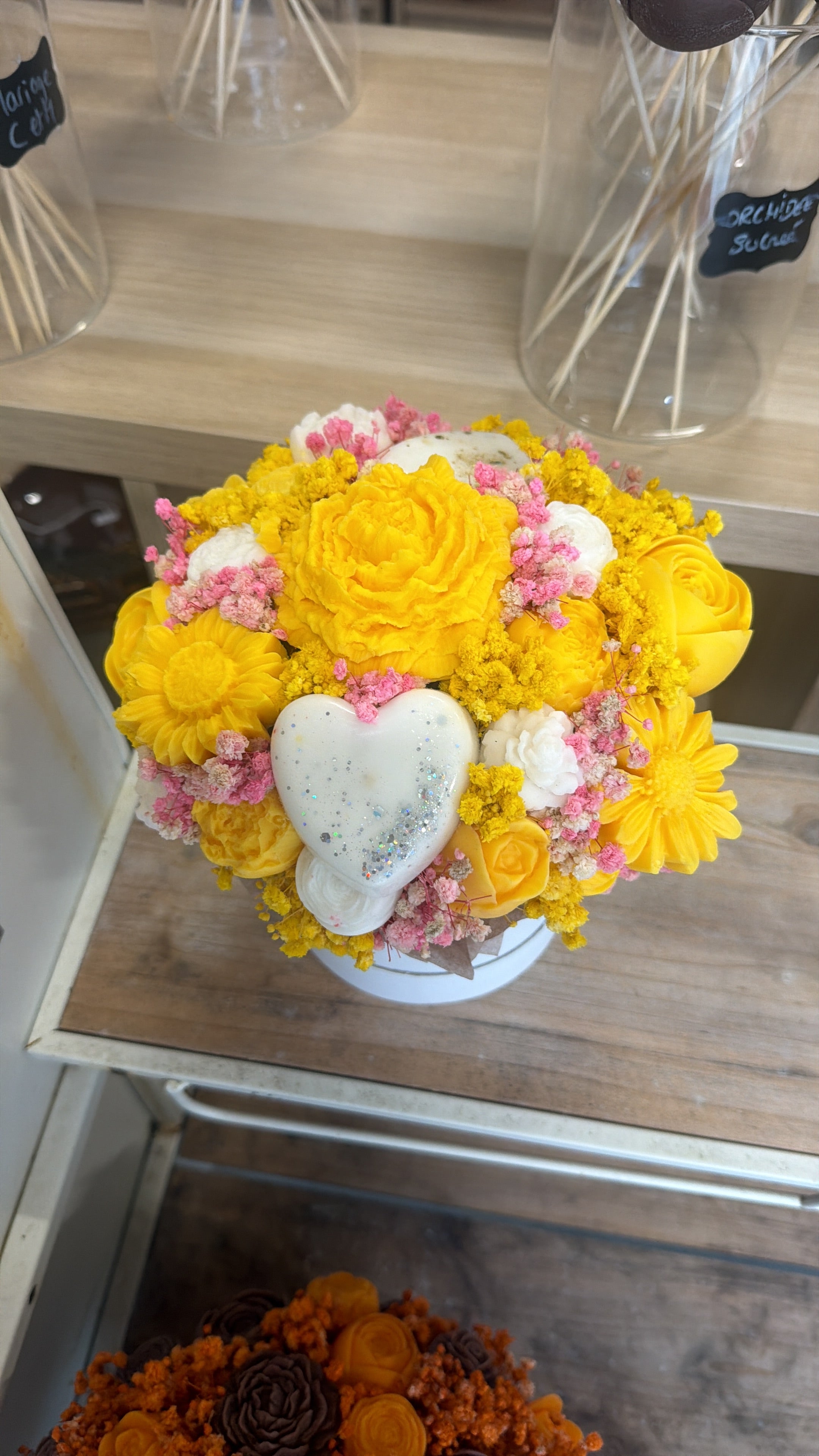 Bouquet parfumé en cire