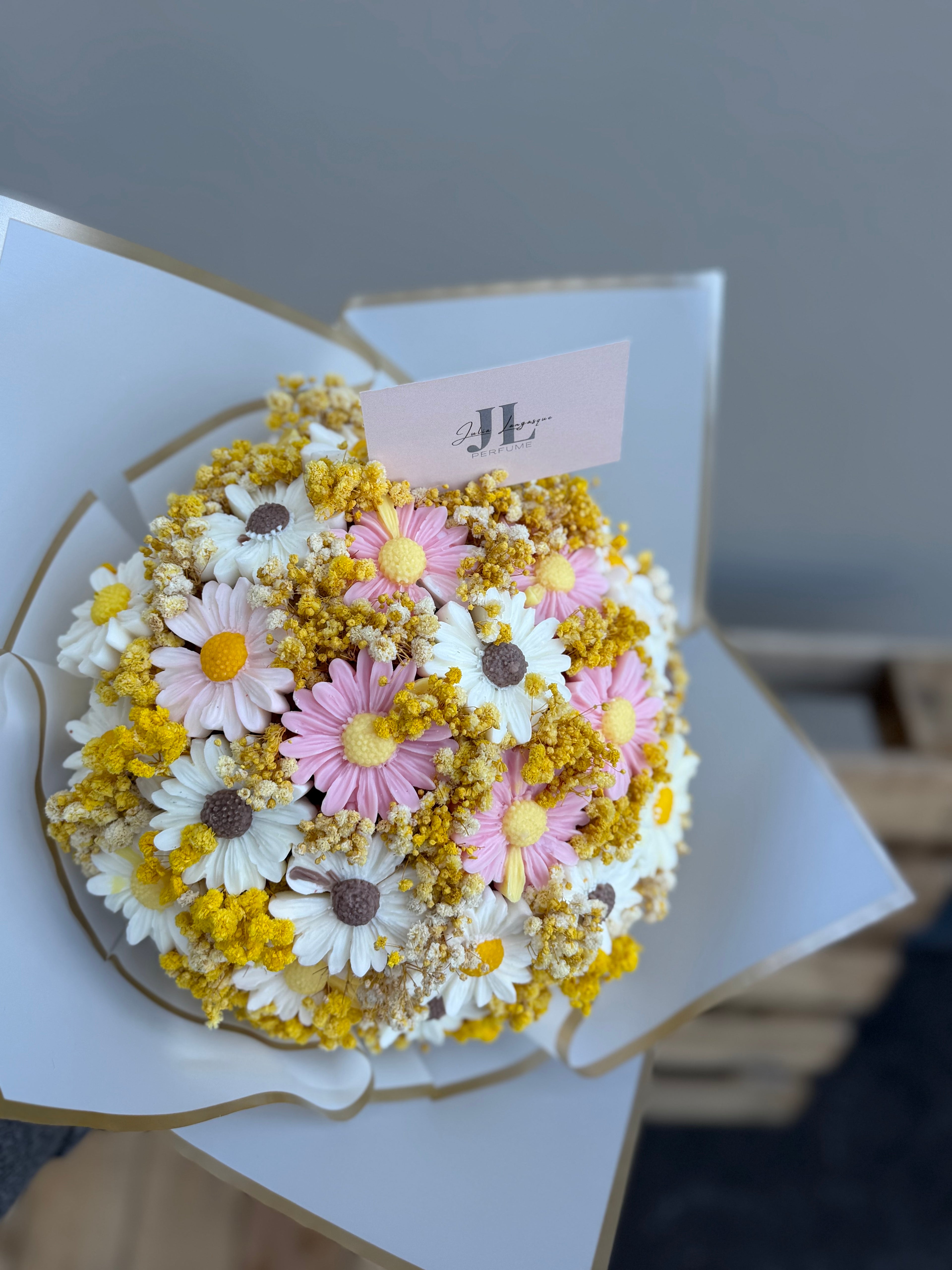 Bouquet parfumé en cire