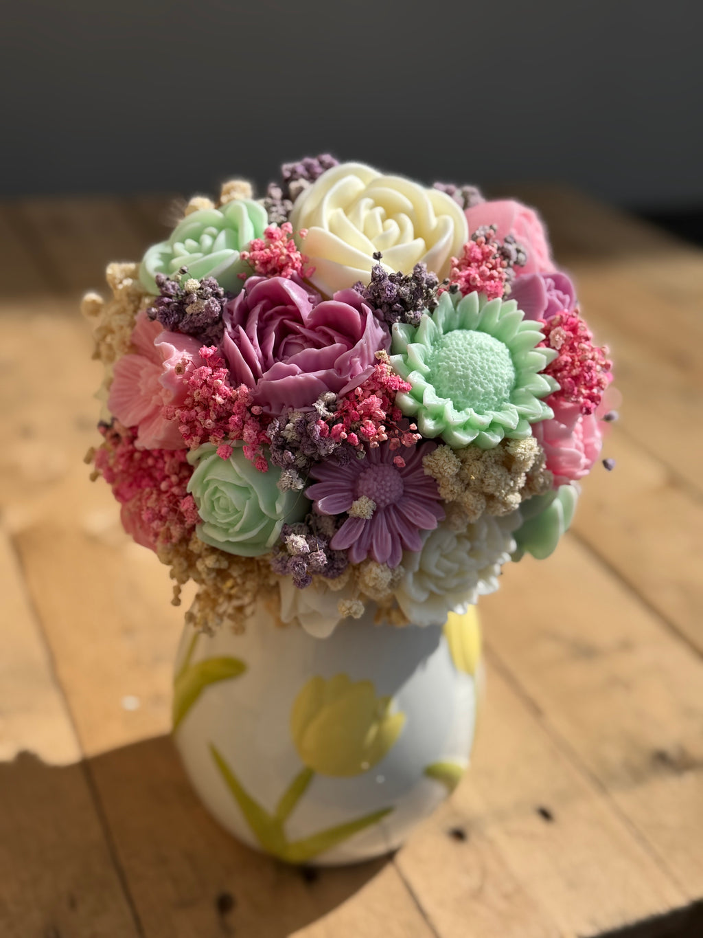 Bouquet parfumé en cire