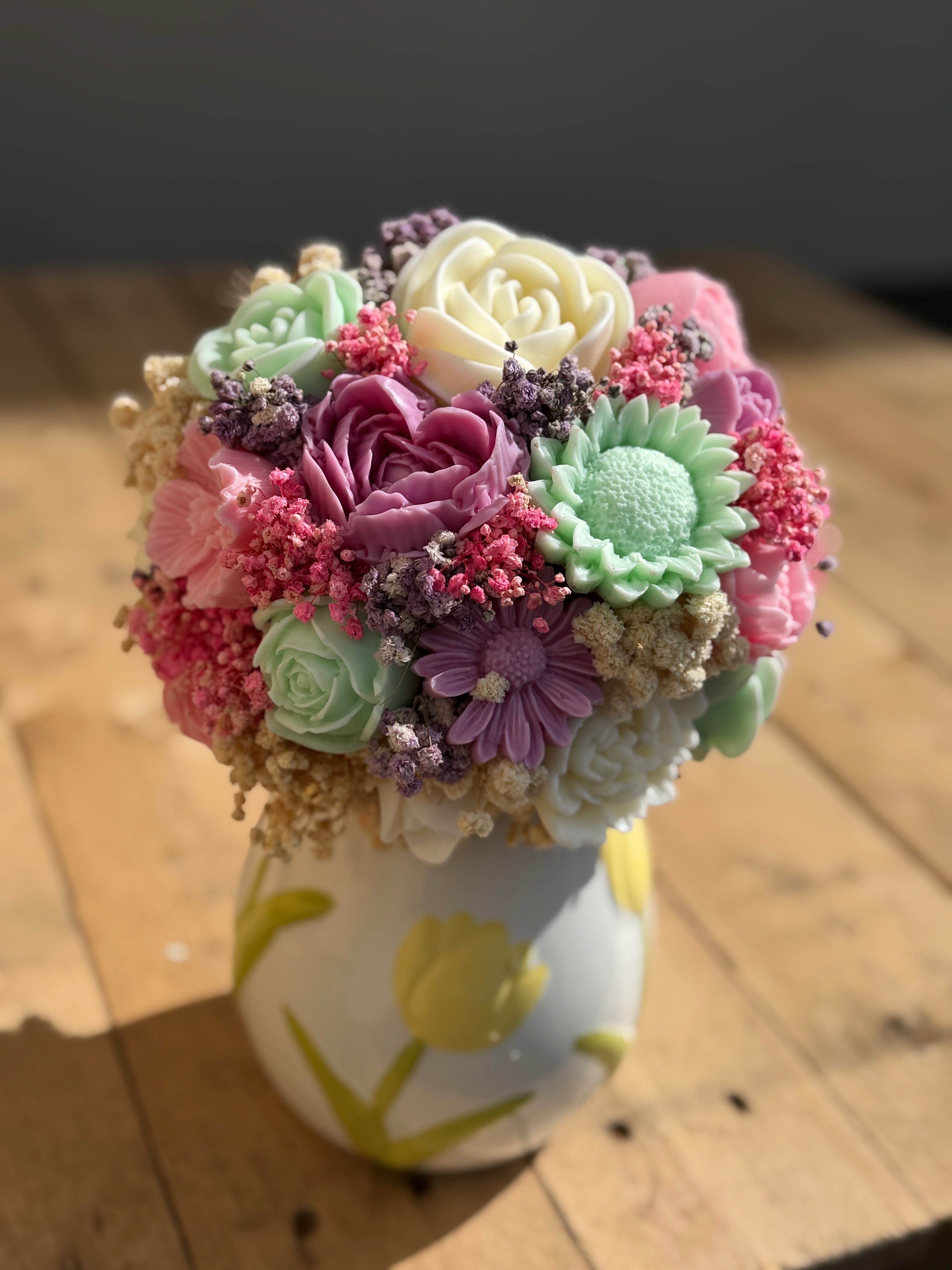 Bouquet parfumé en cire