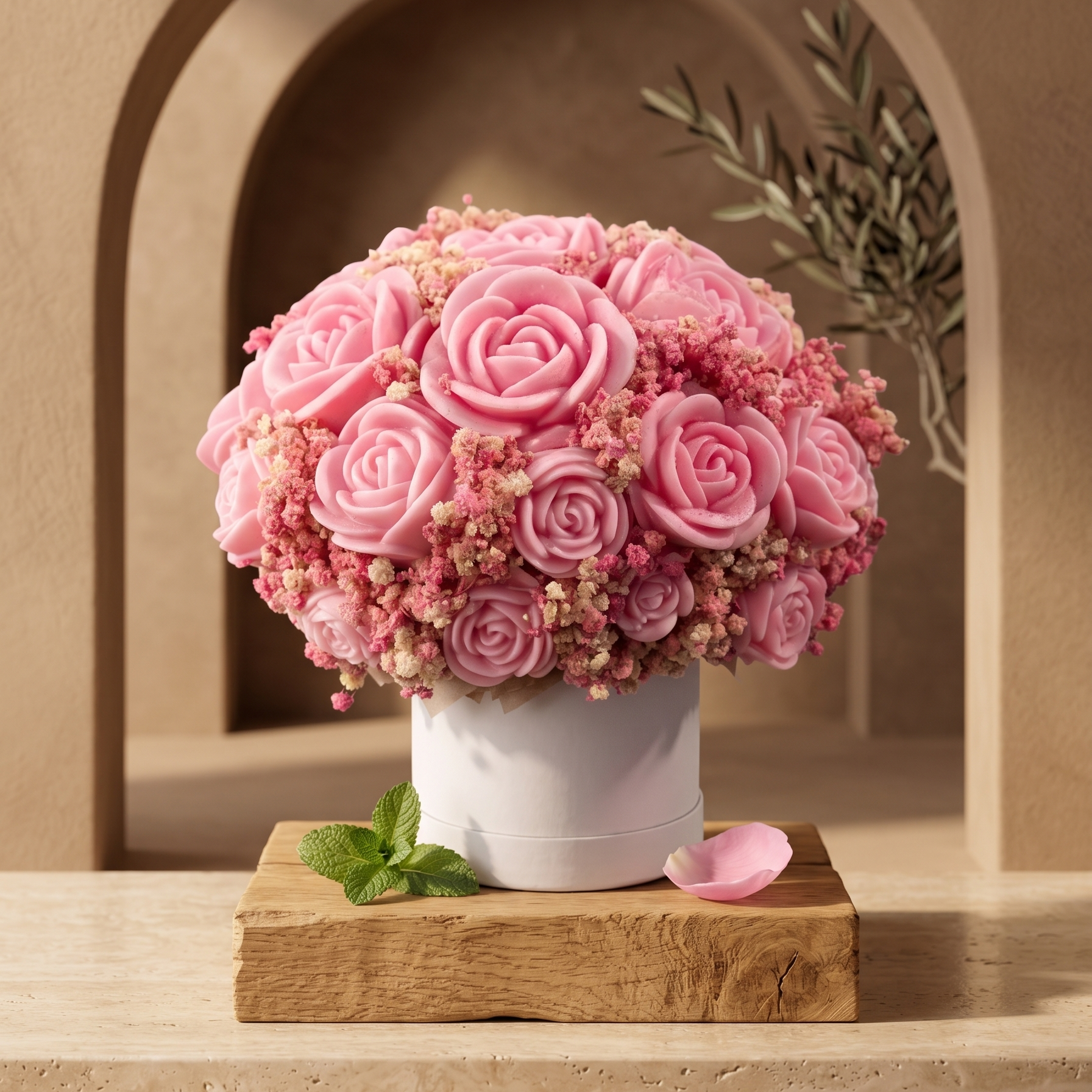 Bouquet parfumé en cire