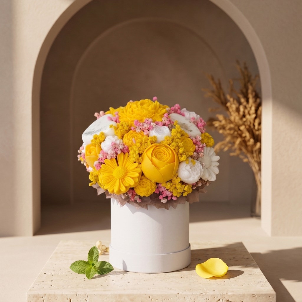 Bouquet parfumé en cire